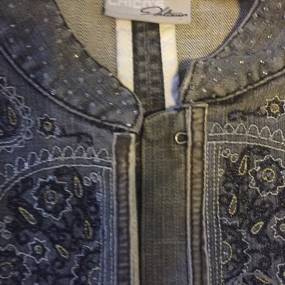 Chico’s Platinum Collection Embroidered Jacket - Picture 4 of 8